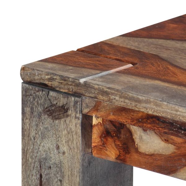 Eettafel Massief Sheeshamhout Grijs - Afbeelding 7