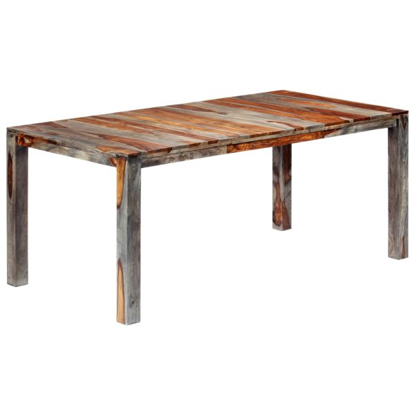 Eettafel Massief Sheeshamhout Grijs - Afbeelding 8