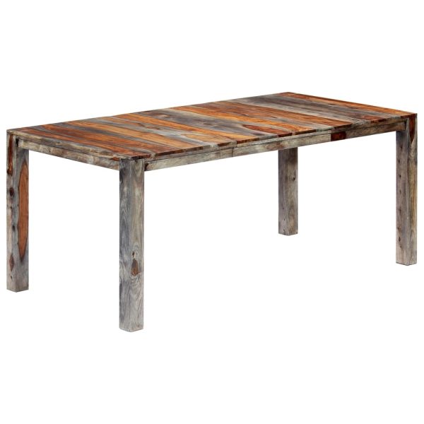 Eettafel Massief Sheeshamhout Grijs - Afbeelding 9