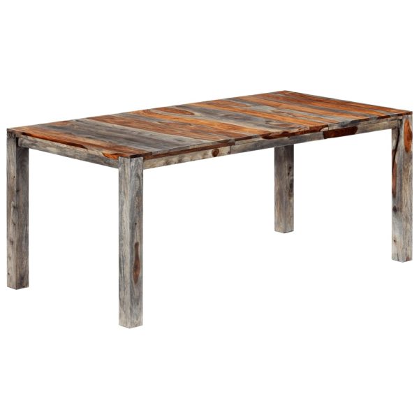 Eettafel Massief Sheeshamhout Grijs - Afbeelding 10