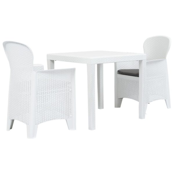 3-Delige Bistroset Rattan-Look Kunststof