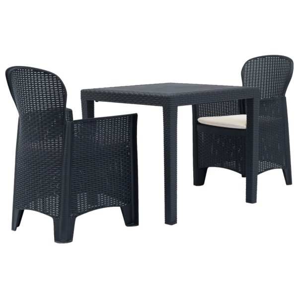 3-Delige Bistroset Rattan-Look Kunststof - Afbeelding 13