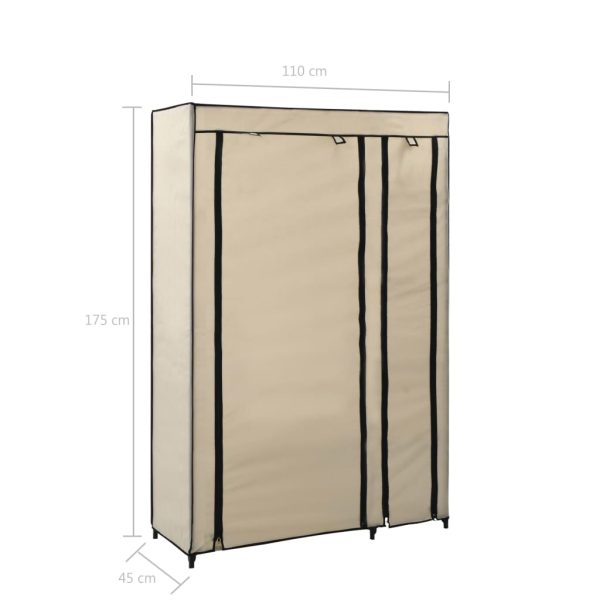 Kledingkast Opvouwbaar 110X45X175 Cm Stof - Afbeelding 7