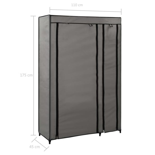 Kledingkast Opvouwbaar 110X45X175 Cm Stof - Afbeelding 7