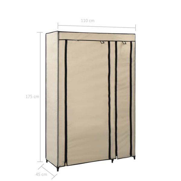 Kledingkasten Opvouwbaar 2 St 110X45X175 Cm Stof - Afbeelding 8