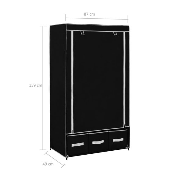 Kledingkast 87X49X159 Cm Stof - Afbeelding 8