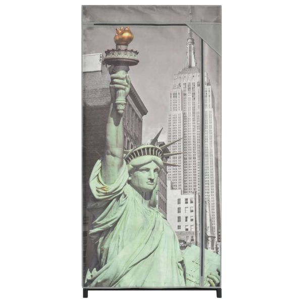 Kledingkast New York 75X45X160 Cm Stof - Afbeelding 3