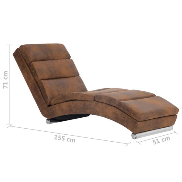 Chaise Longue Kunstsuède - Afbeelding 8