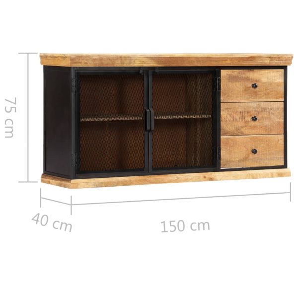 Dressoir 150X40X75 Cm Massief Mangohout - Afbeelding 11