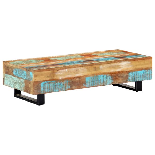 Salontafel 120X50X30 Cm Massief Gerecycled Hout En Staal - Afbeelding 7