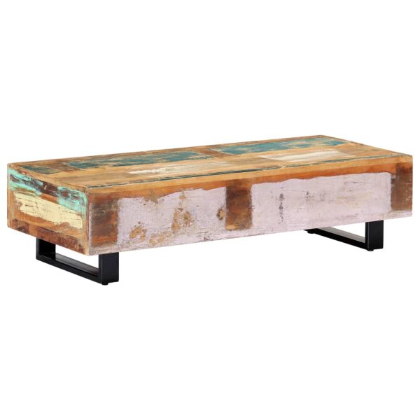 Salontafel 120X50X30 Cm Massief Gerecycled Hout En Staal - Afbeelding 9