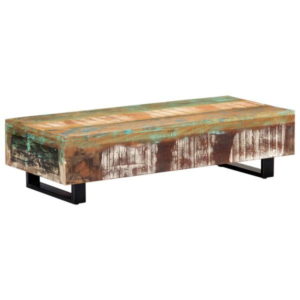 Salontafel 120X50X30 Cm Massief Gerecycled Hout En Staal - Afbeelding 10