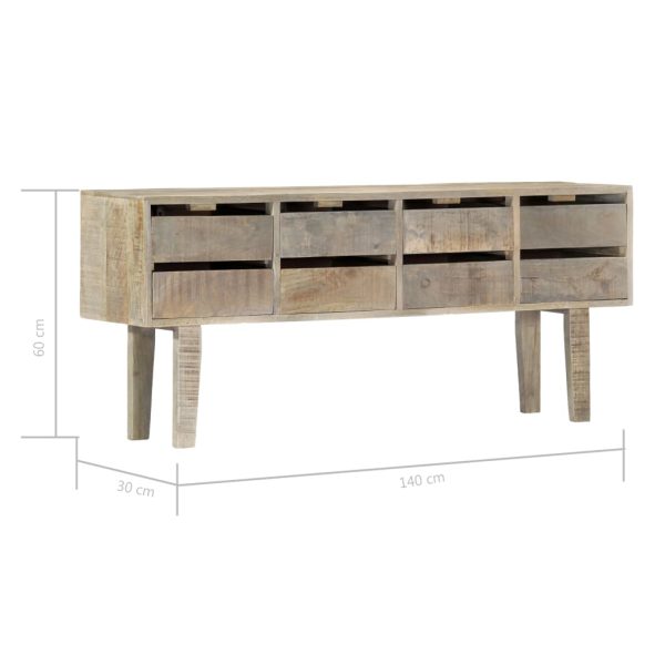 Dressoir 140X30X60 Cm Massief Mangohout - Afbeelding 7