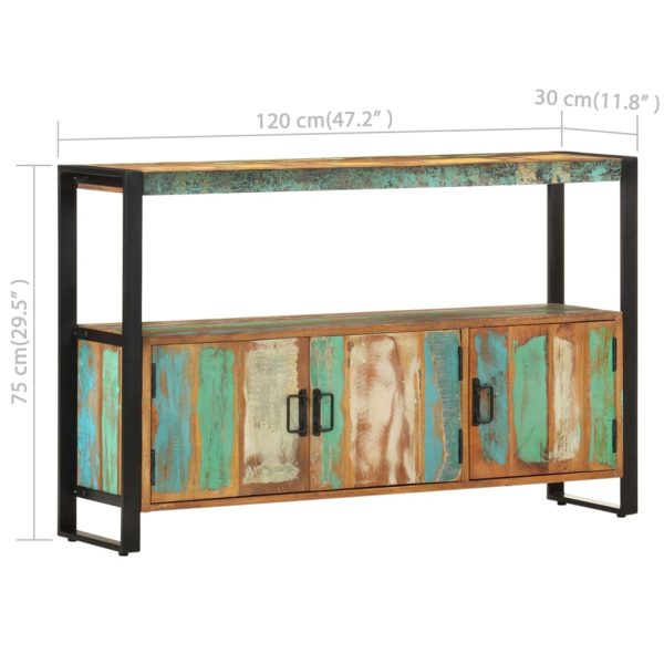 Dressoir 120X30X75 Cm Massief Gerecycled Hout - Afbeelding 7