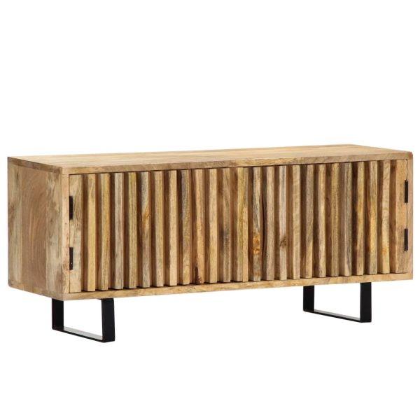 Tv-Meubel 90X30X40 Cm Massief Mangohout - Afbeelding 11