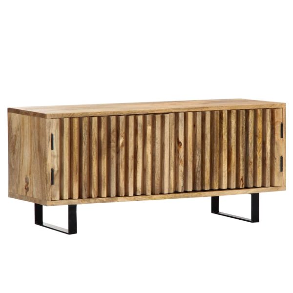 Tv-Meubel 90X30X40 Cm Massief Mangohout - Afbeelding 12