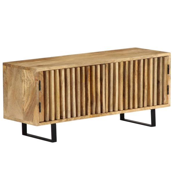 Tv-Meubel 90X30X40 Cm Massief Mangohout - Afbeelding 3