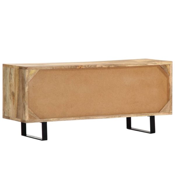 Tv-Meubel 90X30X40 Cm Massief Mangohout - Afbeelding 4