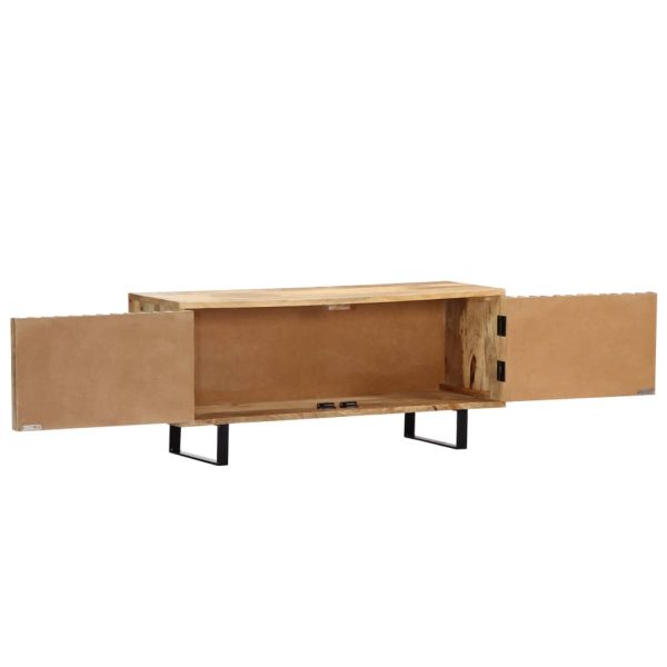 Tv-Meubel 90X30X40 Cm Massief Mangohout - Afbeelding 5