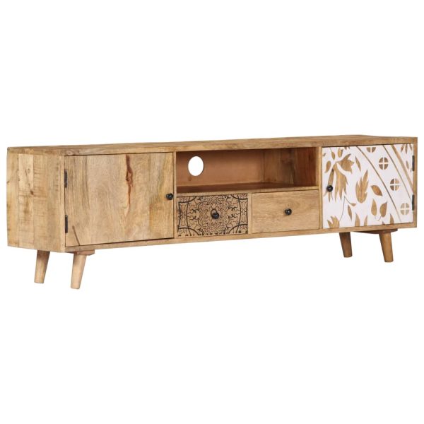 Tv-Meubel 140X30X40 Cm Massief Mangohout - Afbeelding 11