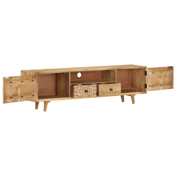 Tv-Meubel 140X30X40 Cm Massief Mangohout - Afbeelding 3