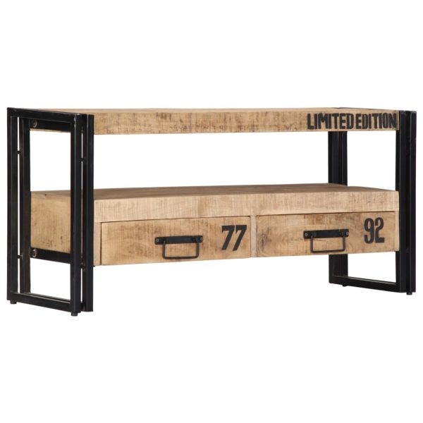 Tv-Meubel 100X30X45 Cm Massief Mangohout - Afbeelding 7