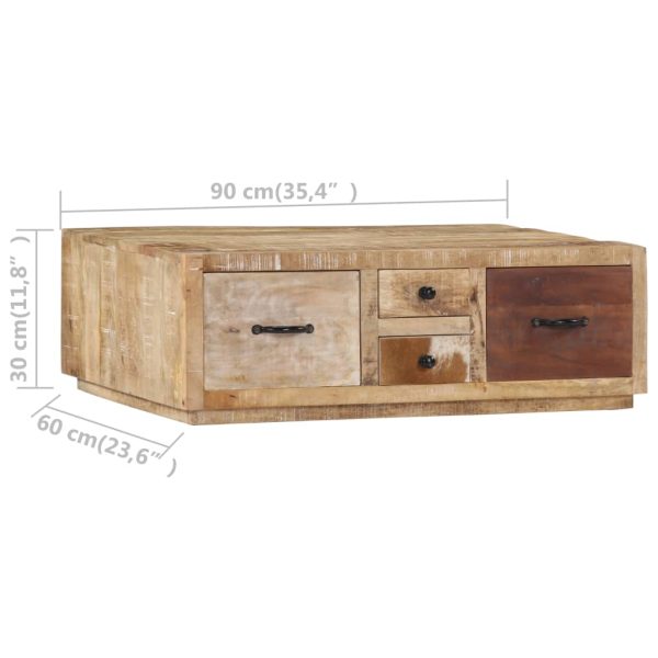 Salontafel 90X60X30 Cm Massief Mangohout - Afbeelding 8