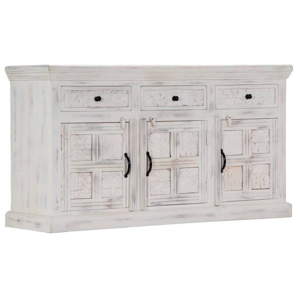 Dressoir Massief Mangohout Wit - Afbeelding 12