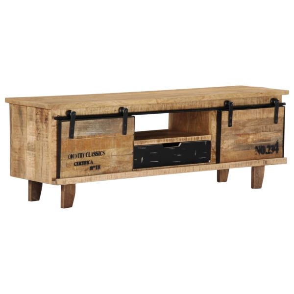 Tv-Meubel 120X30X40 Cm Massief Mangohout - Afbeelding 11