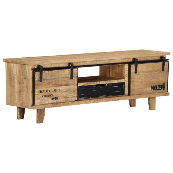 Tv-Meubel 120X30X40 Cm Massief Mangohout - Afbeelding 12