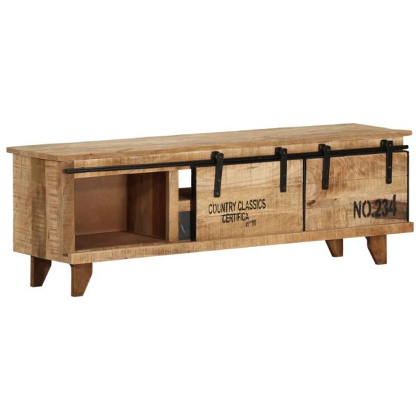 Tv-Meubel 120X30X40 Cm Massief Mangohout - Afbeelding 5