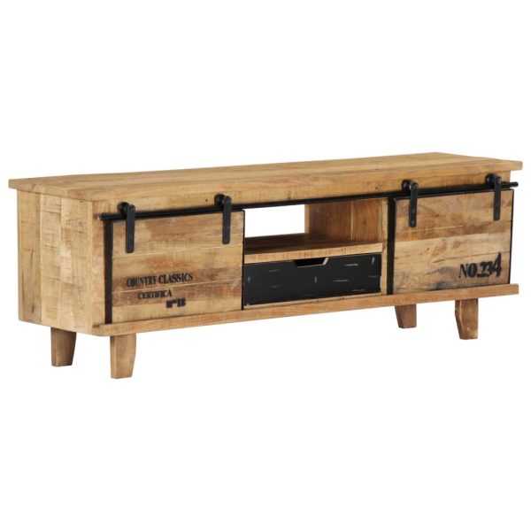 Tv-Meubel 120X30X40 Cm Massief Mangohout - Afbeelding 9