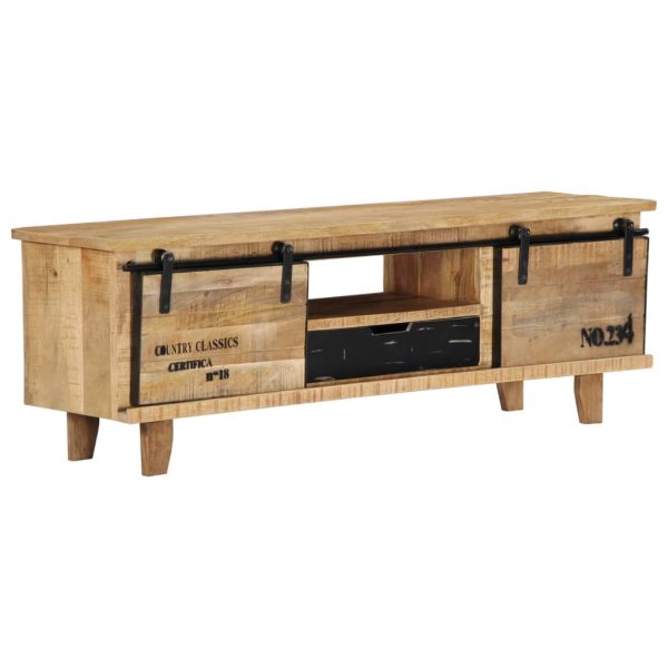 Tv-Meubel 120X30X40 Cm Massief Mangohout - Afbeelding 10