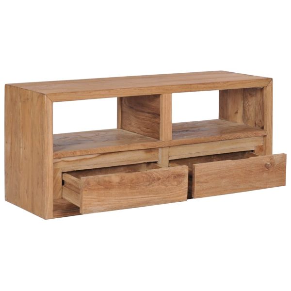 Tv-Meubel 90X30X40 Cm Massief Teakhout - Afbeelding 2