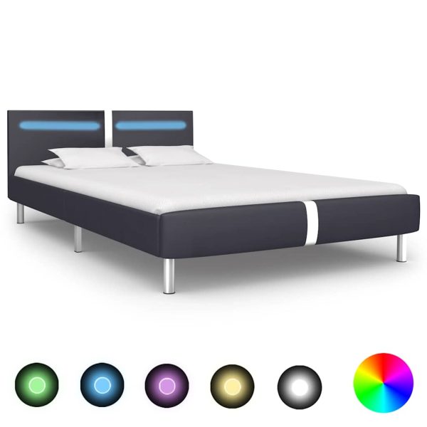 Bedframe Met Led Kunstleer