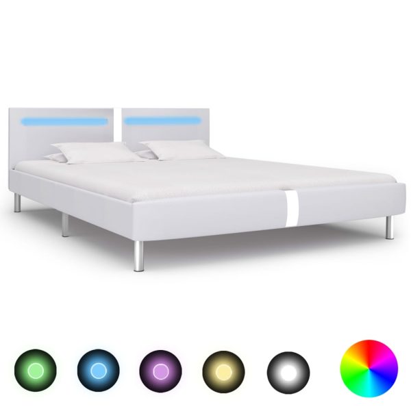 Bedframe Met Led Kunstleer - Afbeelding 10