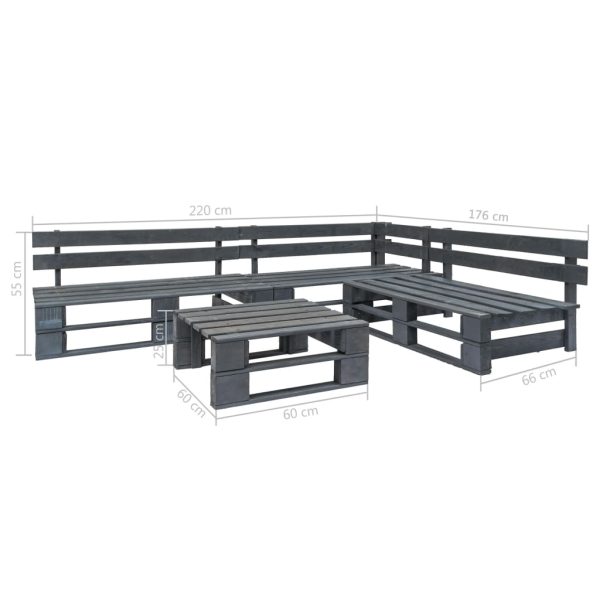 Loungeset Pallet Hout - Afbeelding 3