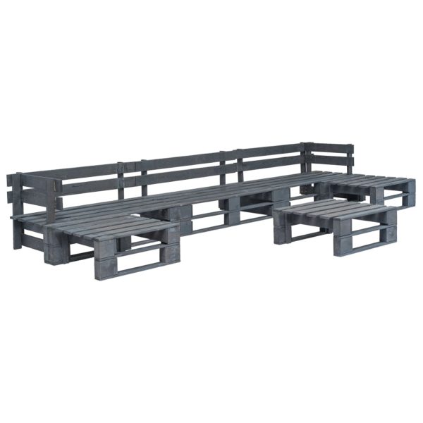 6-Delige Loungeset Pallet Hout