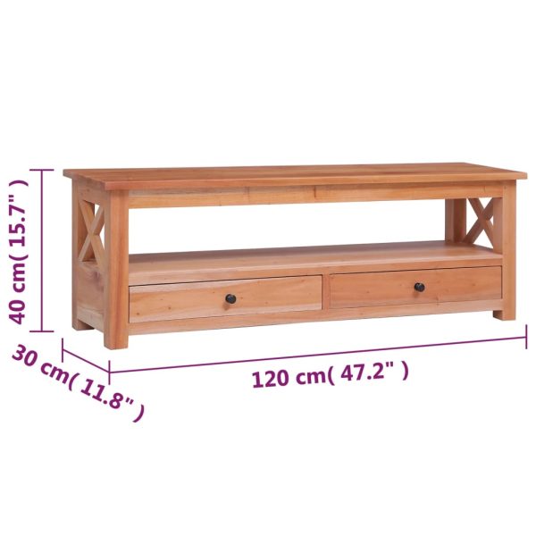 Tv-Meubel 120X30X40 Cm Massief Mahoniehout - Afbeelding 8