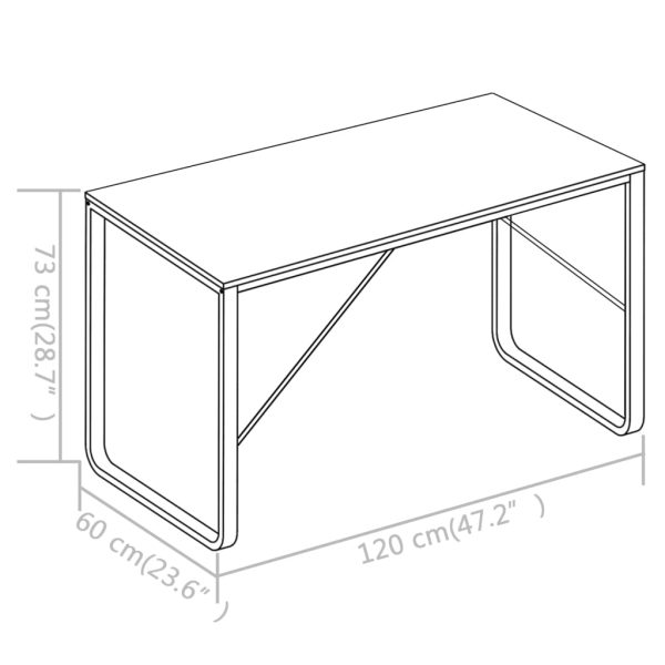 Computerbureau 120X60X73 Cm Kleurig - Afbeelding 8