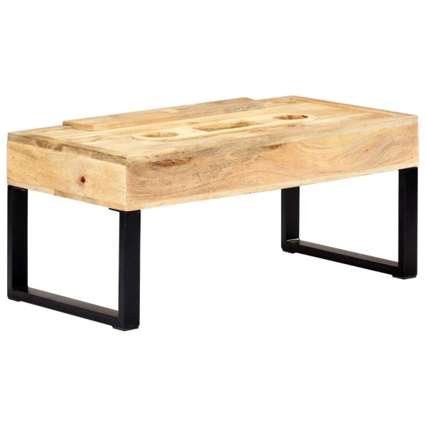 Salontafel Cassettestijl 100X52X45 Cm Massief Mangohout - Afbeelding 3