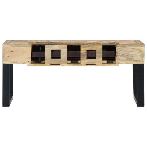 Salontafel Cassettestijl 100X52X45 Cm Massief Mangohout - Afbeelding 4