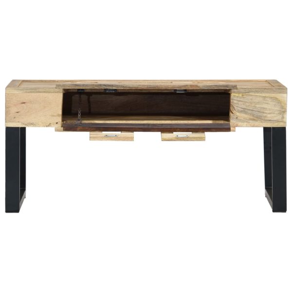 Salontafel Cassettestijl 100X52X45 Cm Massief Mangohout - Afbeelding 5