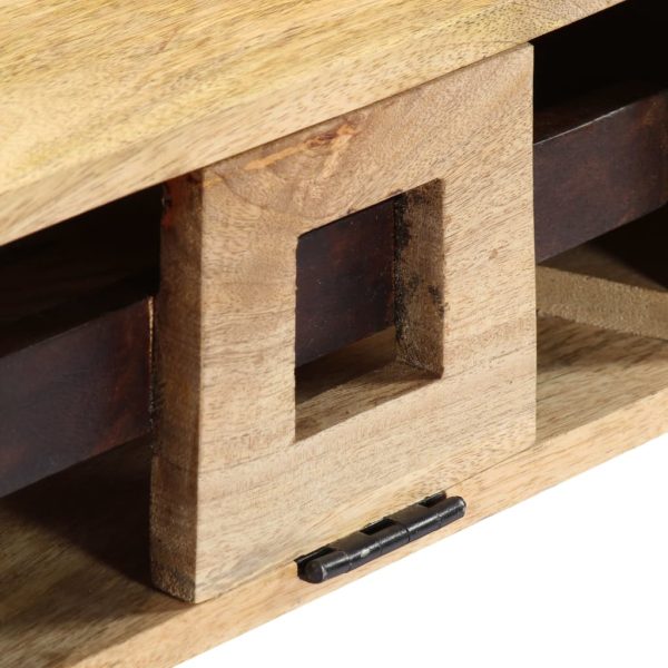 Salontafel Cassettestijl 100X52X45 Cm Massief Mangohout - Afbeelding 7