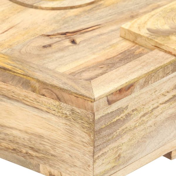 Salontafel Cassettestijl 100X52X45 Cm Massief Mangohout - Afbeelding 8