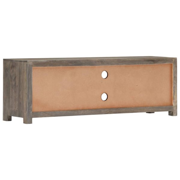 Tv-Meubel 120X30X40 Cm Massief Mangohout Grijs - Afbeelding 4