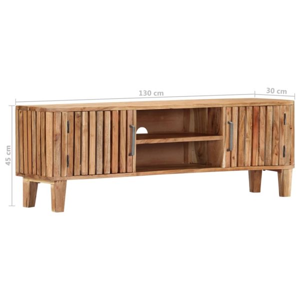 Tv-Meubel 130X30X45 Cm Massief Acaciahout - Afbeelding 8