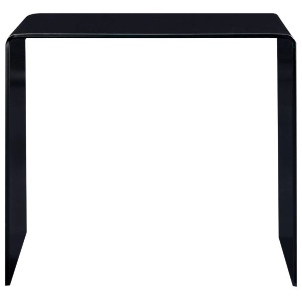 Salontafel 50X50X45 Cm Gehard Glas Zwart - Afbeelding 2