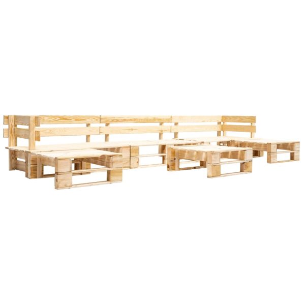 6-Delige Loungeset Pallet Hout - Afbeelding 7