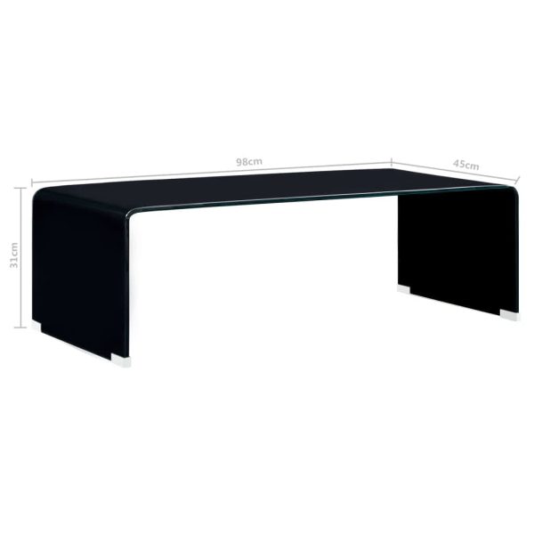 Salontafel 98X45X31 Cm Gehard Glas - Afbeelding 5